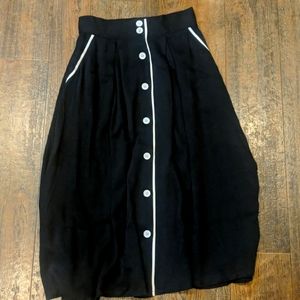 Modcloth Retro Button Down Midi Skirt